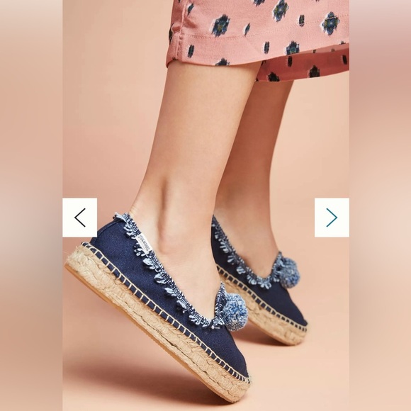 Soludos x Anthropologie Panarea Pom Espadrilles Women’s 10 - VGUC!! - Picture 3 of 12
